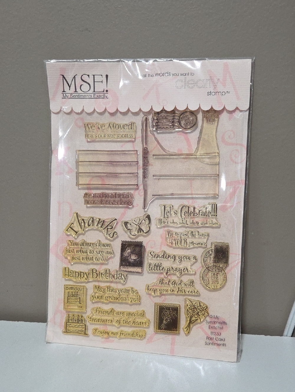Post Card Sentiments Photopolymer Stamp Set